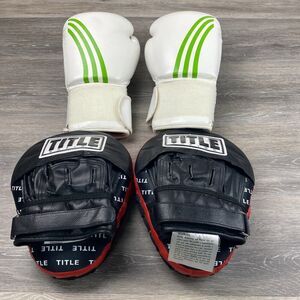 Title Boxing Incredi-Ball Leather Training Punch Mitts 2.0 / Adidas 12 Oz. Glove